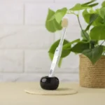 ⁦حامل فرشاة أسنان سيراميك أسود اللون⁩ - الصورة ⁦2⁩