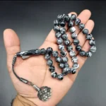 ⁦سبحة بكلايت بلجيكي اسود معرق⁩ - الصورة ⁦3⁩