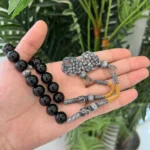 ⁦سبحة فاتوران اسود خيط واحد⁩ - الصورة ⁦2⁩