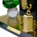 خانہ کعبہ کا شیشے کا نمونہ، ہمارے آقا ابراہیم کا مزار، ہمارے آقا اسماعیل علیہ السلام کا پتھر، اور خدا تعالیٰ کا نام - Image 2