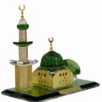 ⁦مجسم زجاجي للقبة الخضراء مع اسم سيدنا محمد ﷺ⁩ - الصورة ⁦2⁩