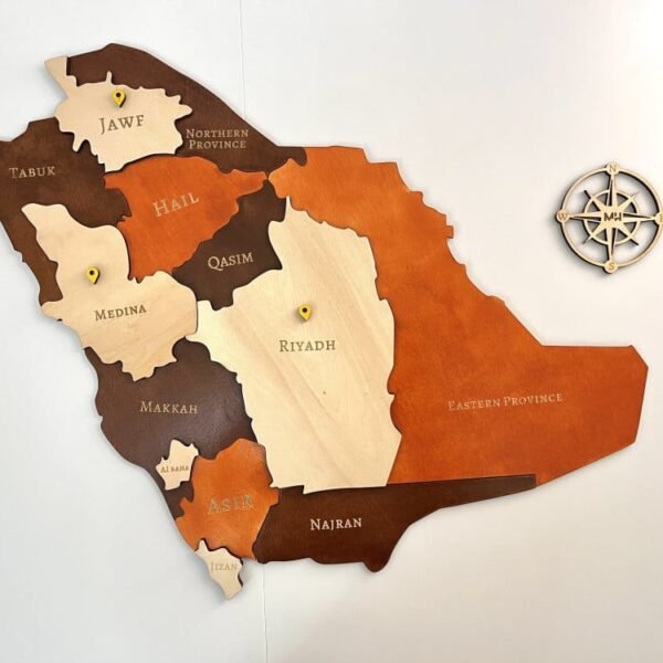 Carte murale en bois du Royaume - Anglais