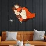 خريطة الحائط الخشبية للسعودية - إصدار عربي