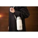 Gourde isotherme pour le sport - Couleur beige avec support – Image 4