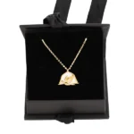 Kalung Kubah Putih - Pelapisan Emas - Gambar 3