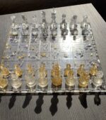 رنگوں اور سونے یا چاندی کے پتوں کے ساتھ رال شطرنج - Image 14