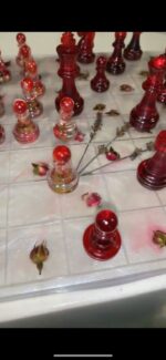 خشک گلاب کے ساتھ رال شطرنج - Image 12