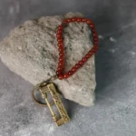 Garnet rosary medal