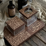 طقم مباخر خشب بالاسم حسب الطلب